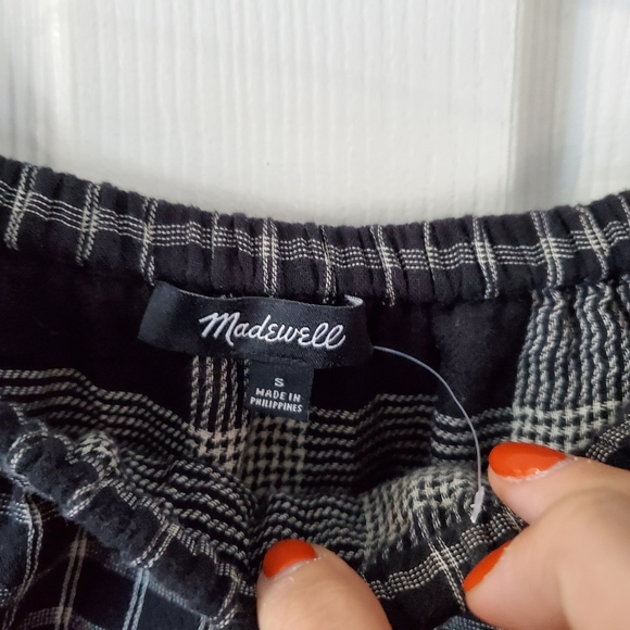 Madewell Plaid Off the Shoulder Top - Picture 5 of 6